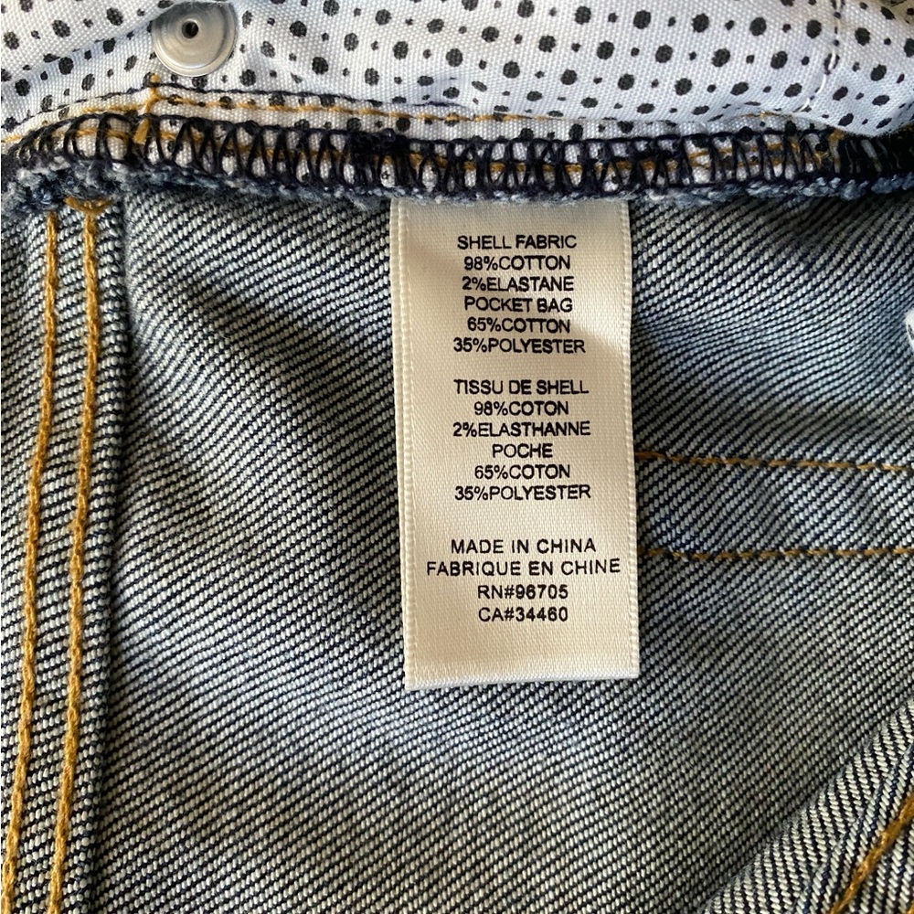 La Vie Rebecca Taylor High Rise Cropped Raw Hem Blue Jeans - Picture 7 of 8